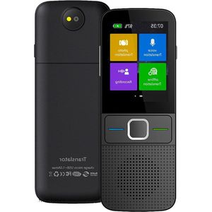 Mrs. Jones Smart Taal Vertaler Apparaat Ondersteuning Offline/Hotspot/WiFi Twee-weg Real Time Online 137 Talen met 2.4 Inch Touchscreen Camera voor Reizen Leren Zaken Vertaalcomputer