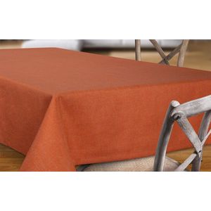 Tafelkleed in linnen look, strijkvrij, rechthoekig, ovaal of rond, afmetingen en kleur naar keuze