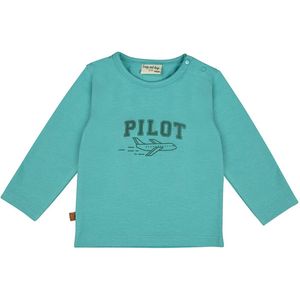 Frogs and Dogs - Pilot Club Kids Shirt Let's Fly | Aqua Sea - Katoen - Maat 98