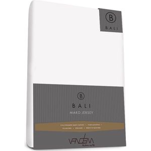 Bali - Van Dem - Mako Jersey hoeslaken - 200 x 200 cm - wit