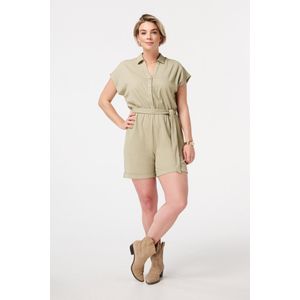MS Mode Jumpsuit Playsuit met ceintuur en kraag