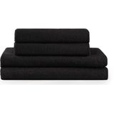 Blumtal - Terry Handdoeken Set - Zwart - 2 x Baddoek & 2 x Handdoek