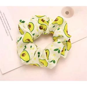 Akyol - scrunchie - avocado scrunchie - avocado - verjaardags cadeau meisje - haar elastiek - haarband - scrunchies - verjaardag - cadeau