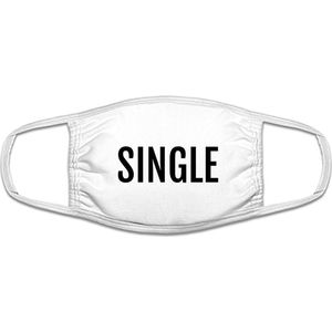 Single mondkapje | grappig | gezichtsmasker | bescherming | bedrukt | logo | Wit mondmasker van katoen, uitwasbaar & herbruikbaar. Geschikt voor OV