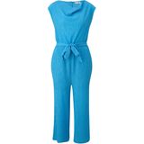 Jumpsuit - Effen - Lang/maxi - Mouwloos - Ritssluiting - Watervalhals