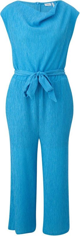 Jumpsuit - Effen - Lang/maxi - Mouwloos - Ritssluiting - Watervalhals