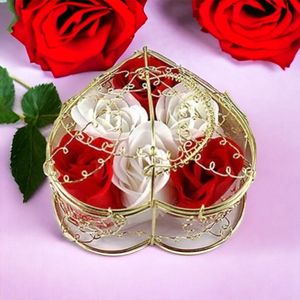 AliRose - Zeep Roosjes - Rood / Wit - Elegant Cadeau - Valentijn - Liefde - Amor - Licht Geparfumeerd - Roosjes Geur