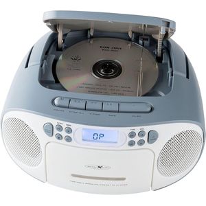 CD-speler met cassette en radio - Draagbare boombox met FM-tuner, AUX-ingang en LCD-display