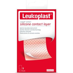 Leukoplast Cuticell® Contact Siliconen Wondcontactlaag 5 cm x 7,5 cm 5 stuks