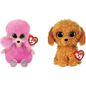 Ty - Knuffel - Beanie Boo's - Camilla Poodle & Golden Doodle Dog