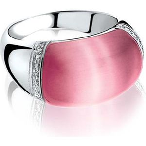 ZINZI zilveren ring roze ZIR794R