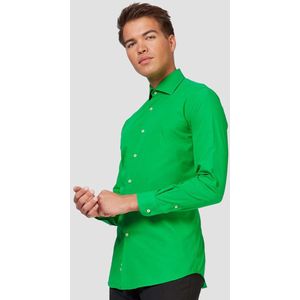 OppoSuits - Evergreen - Overhemd - Groen - Heren - Carnavalskleding