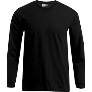 Zwart t-shirt lange mouwen merk Promodoro maat 5XL