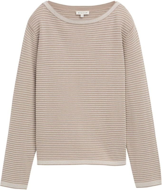 Tom Tailor - Regular Fit - Damespullover - Gestreept - Puur Katoen