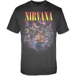 Nirvana - Unplugged Photo Heren T-shirt - M - Zwart