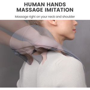 Mini Nek- en Schoudermassageapparaat met Warmte – Shiatsu Massagekussen voor Diepe Nekmassage Thuis