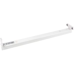 Aigostar - LED TL armatuur - 60cm wit aluminium - voor een dubbele LED TL buis