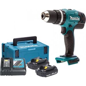 Makita DHP453RYJ 18V Li-Ion accu klopboor-/schroefmachine set (2x 1.5Ah accu) in Mbox