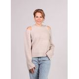 Co'Couture, Dames, Truien, Beige, Maat: XS Poliester,