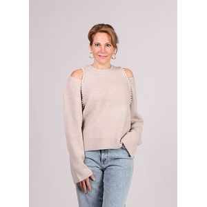 Co'Couture, Dames, Truien, Beige, Maat: S Acryl,