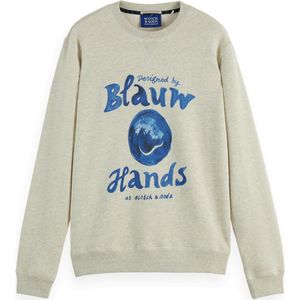 Scotch & Soda - Denim Washed Artwork - Sweatshirt - Blauw - Katoen
