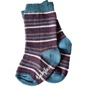 Ducky Beau Babysokjes Streep Paars