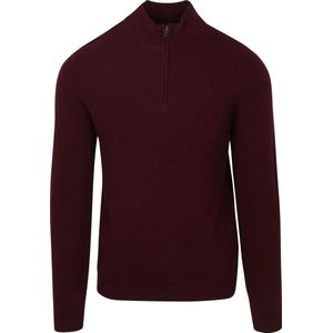 Steppin' Out Half Zip Trui Merinowol Bordeaux - Maat S - Heren - Pullovers