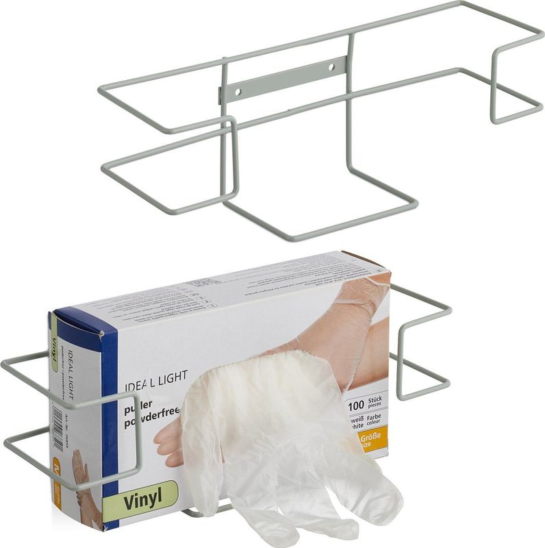 Handschoendispenser - Set van 2 - Grijs - IJzer