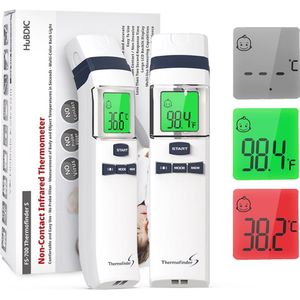 Digitale Infrarood Hoofdthermometer voor Volwassenen en Kinderen - Snel en Nauwkeurig met Koortsalarm