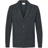 Profuomo - Cardigan - Blauw - Shawl Collar