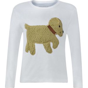 Ziegfeld T-shirt Hond Bobby Junior Katoen Wit/bruin Maat 104