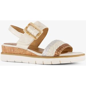 Nova dames sandalen met sleehak beige - Maat 37