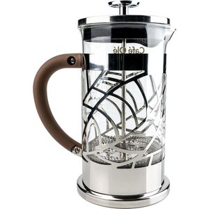 Doorzichtige koffiemaker van roestvrij staal en glas - 600 ml - 4 mokkatkoppen