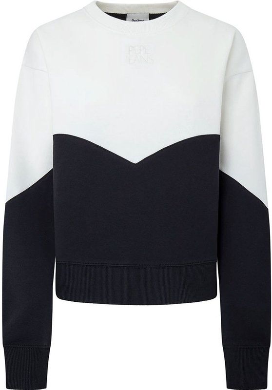 Pepe Jeans Hilda Sweatshirt Wit,Zwart Vrouw