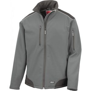 Result Softshell workwear jacket in ripstop Cordura® R124 - Grey / Black - S