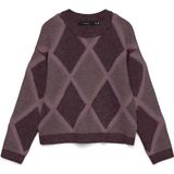 Vero Moda - Vmargie Ls O-neck - Gebreide Trui - Bordeaux