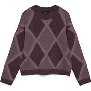 Vero Moda - Vmargie Ls O-neck - Gebreide Trui - Bordeaux
