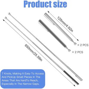 Telescopische Magneetheffer Set - Verstelbare Magneet met Telescoopstang van 12,5 tot 65 cm - Ideaal voor Kleine Metalen Onderdelen