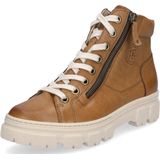 Veterboots - Effen - Leer - Middelhoge Hak