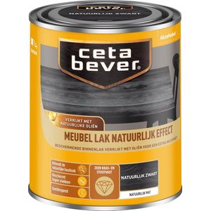 Cetabever - Meubellak Natuurlijk Effect - Natuurlijk Zwart - 750 ML