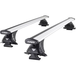 Dakdragers geschikt voor de MG Motor 5 EV vanaf 2021 open dakrailing - Aluminium - Hoog laadvermogen 100kg - Wingbar Zilver- Merk Farad