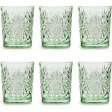 Libbey Drinkglas Hobstar Ebony Green – 355 ml/ 35,5 cl - 6 stuks - vintage design - vaatwasserbestendig - hoge kwaliteit