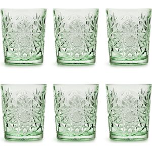 Libbey Drinkglas Hobstar Ebony Green – 355 ml/ 35,5 cl - 6 stuks - vintage design - vaatwasserbestendig - hoge kwaliteit