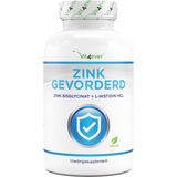 Zink 25 mg - 400 tabletten - Premium: Zinkbisglycinaat van Albion® + L-Histidine - Hoge biobeschikbaarheid - Chelaatcomplex - Laboratorium getest - Veganistisch - Hooggedoseerde - Vit4ever