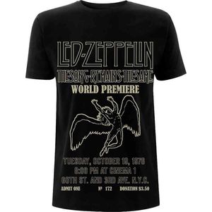 Led Zeppelin - TSRTS World Premier Heren T-shirt - XL - Zwart