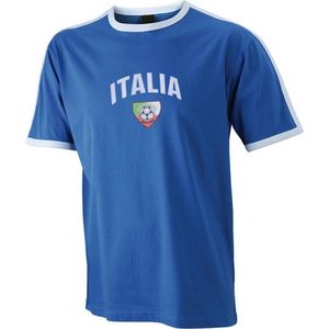 Blauw t-shirt voetbal Italia 2xl