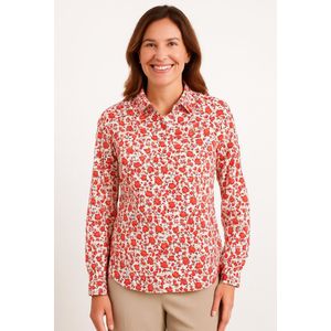 Rode Bloemenprint Blouse