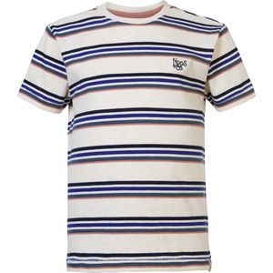 Noppies Boys Tee Dothan short sleeve stripe Jongens T-shirt - Oatmeal - Maat 134
