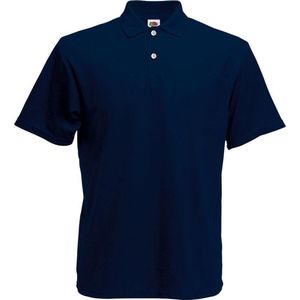 Fruit of the Loom poloshirt heren maat S (marineblauw)