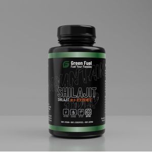 Green Fuel - Mumijo Shilajit - 60 Capsules - Hooggedoseerd met 500mg per capsule - Origineel Himalaya 10:1 extract - Energie-, Testosteron- & Libido Booster - Rijk aan Fulvinezuur en 85 Mineralen - Met Lab Analyse